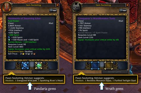 Those addons change item tooltips and will cause Pawn to give bad advice. . Pawn addon